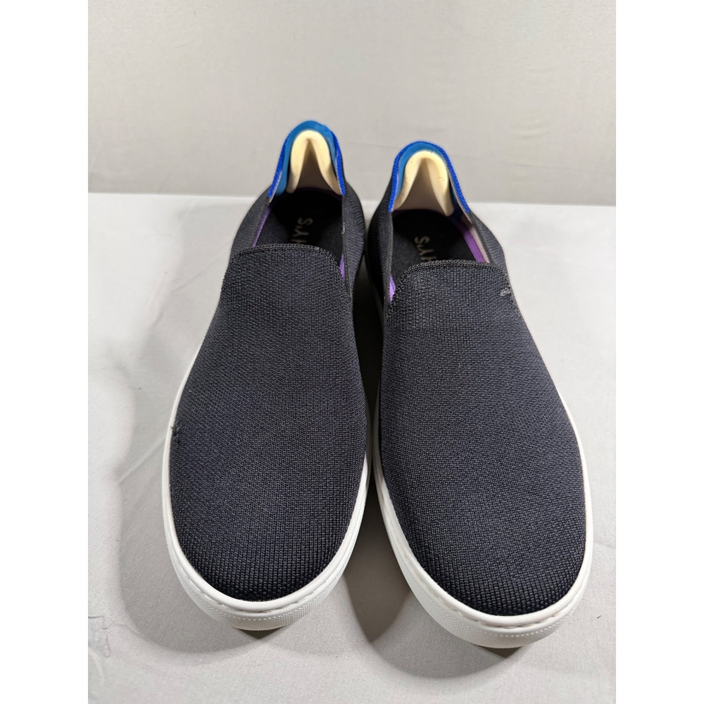 Rothy's The Sneaker Black Solid Slip On Knit Shoes Womens Size 9